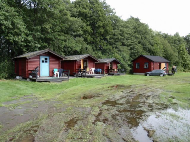 Een zompige camping in Noorwegen