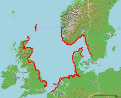 Route Denemarken - Duitsland - Nederland